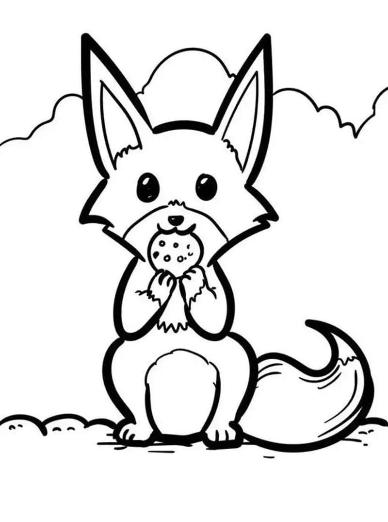 In và tô màu với tranh tô màu con cáo đẹp để in thú vị