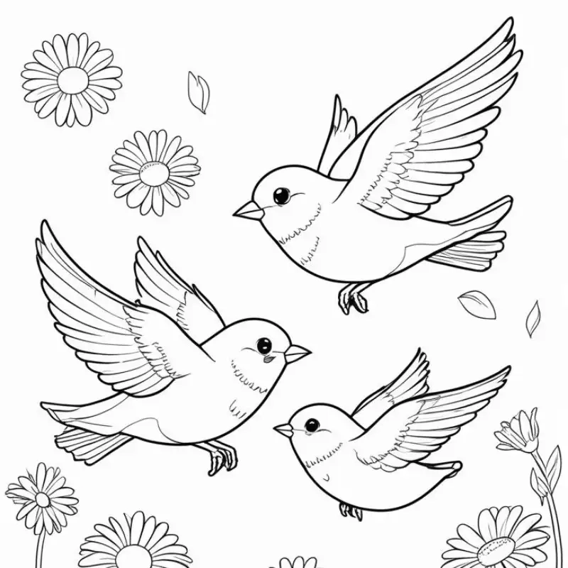 Tranh tô màu con chim là như thế nào