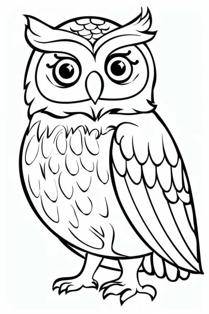 Tranh tô màu con cú là như thế nào