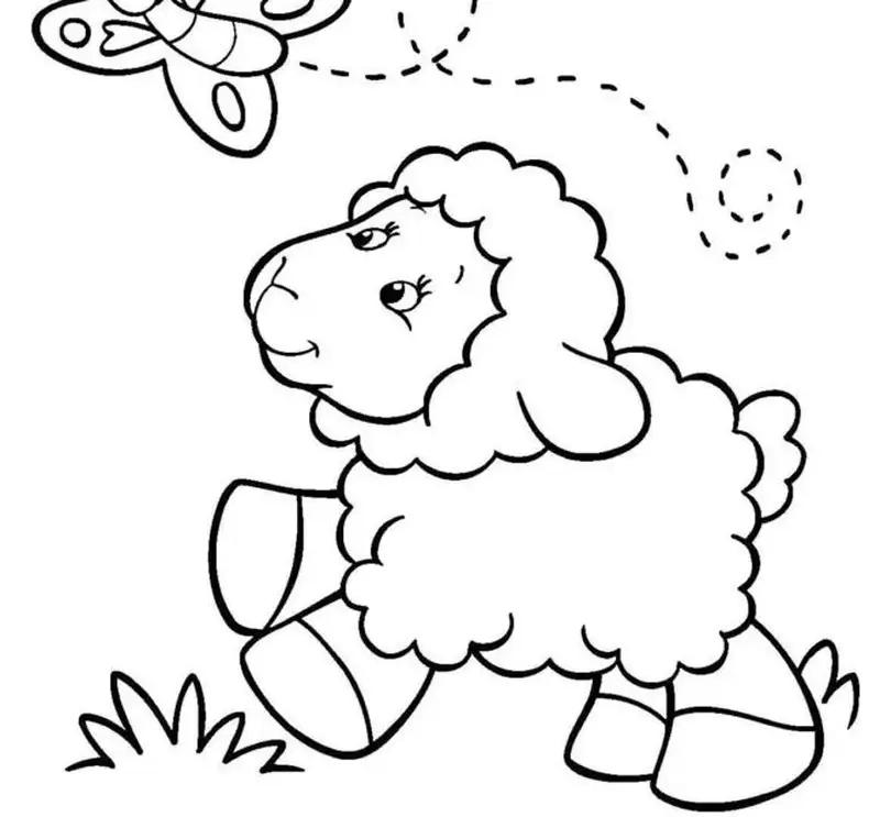 Tranh tô màu con cừu ngộ nghĩnh mang đến niềm vui sáng tạo cho bé