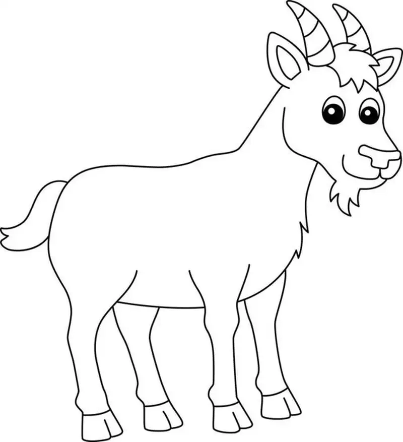 Thỏa sức sáng tạo với hình tô màu con dê sinh động và vui nhộn