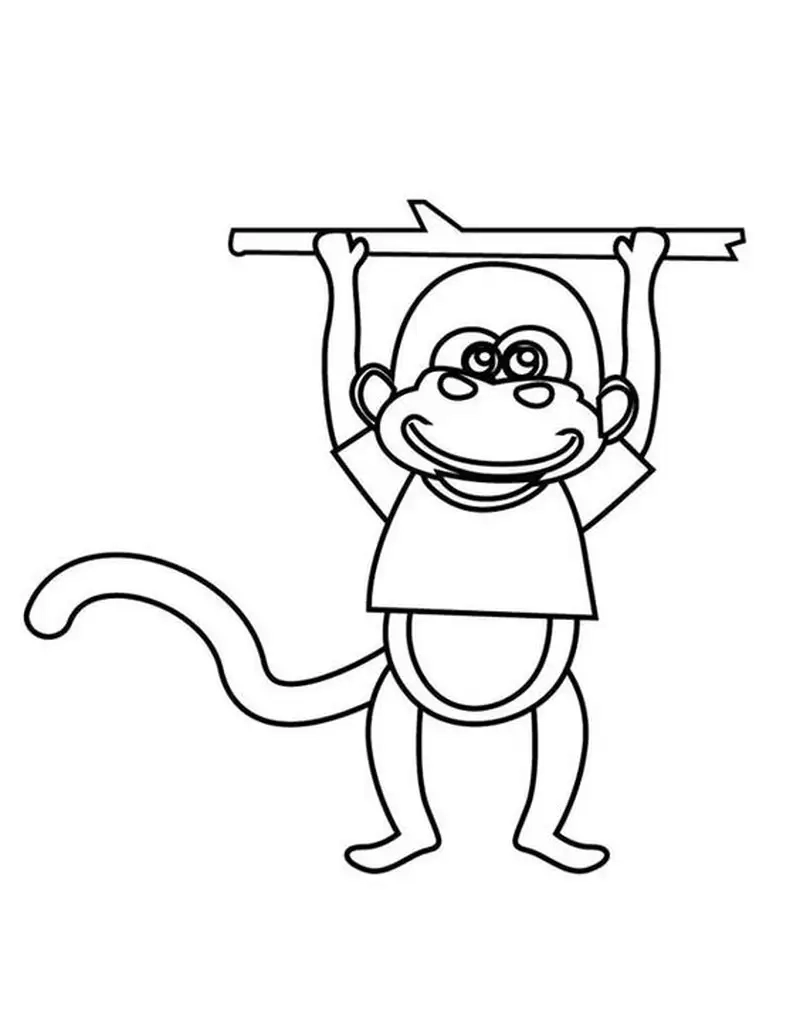 Con khỉ tô màu sinh động cho bé khám phá màu sắc