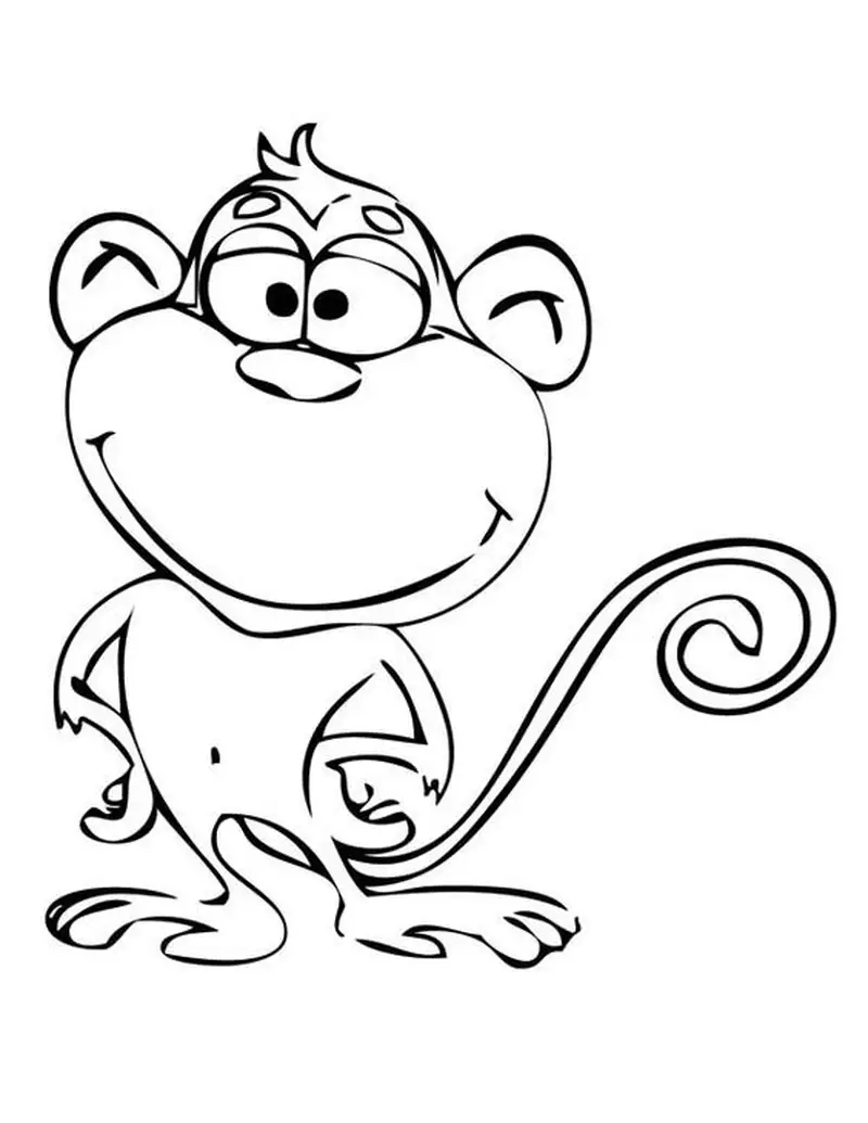 Tô màu con khỉ cho bé phát triển trí tưởng tượng