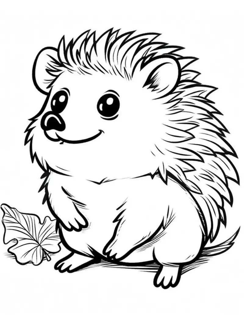 Khám phá tranh tô màu con nhím dễ thương cho bé vui vẻ