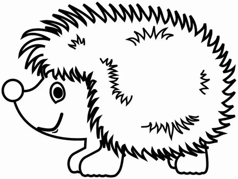 Bé yêu thích với tranh tô màu con nhím hoạt hình