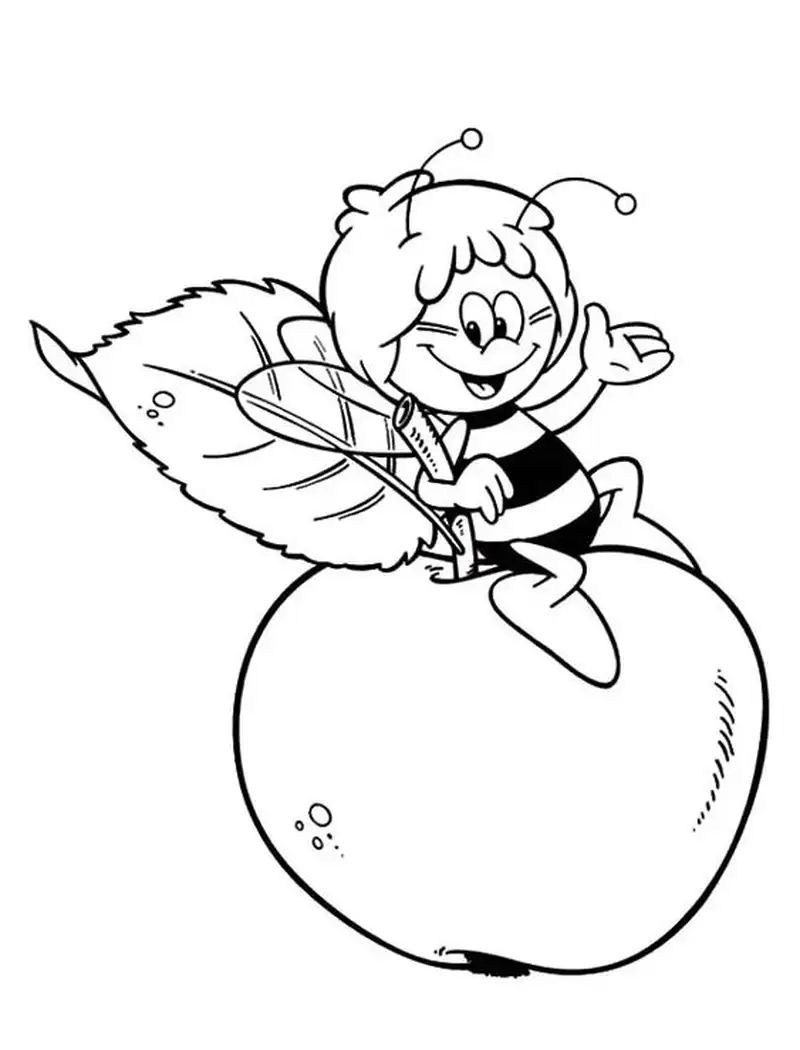 Bé yêu thích hình con ong tô màu đơn giản dễ thương