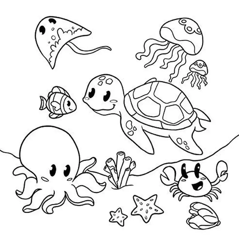 Thỏa sức sáng tạo với con rùa tô màu vui nhộn