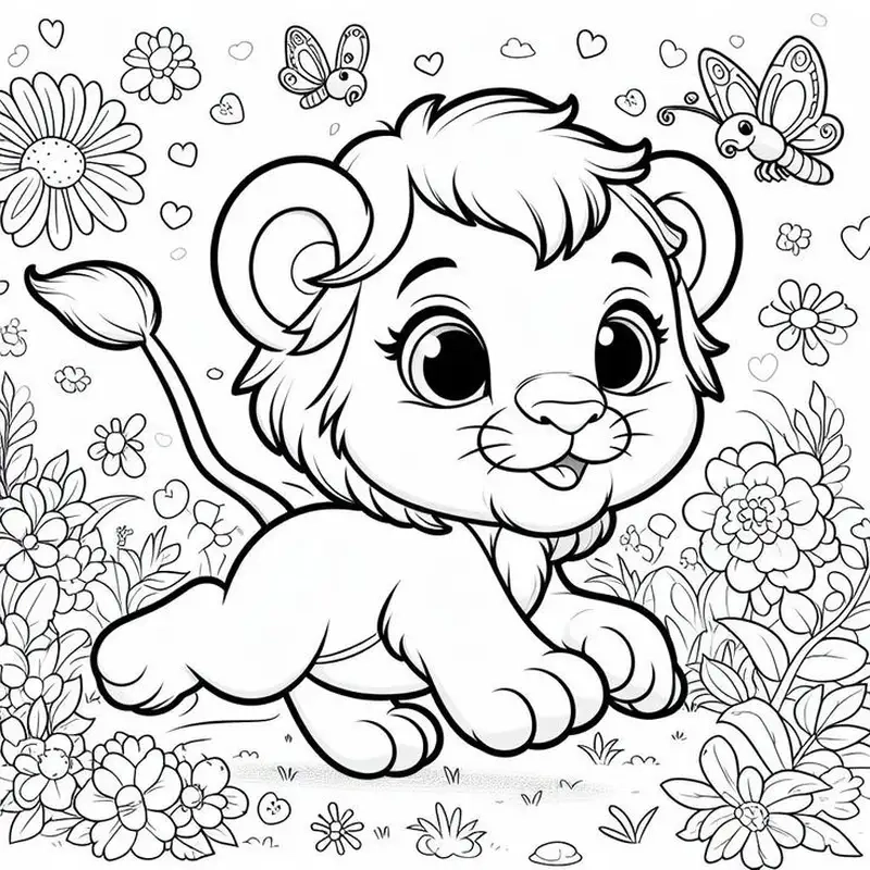 Tranh tô màu con sư tử là như thế nào