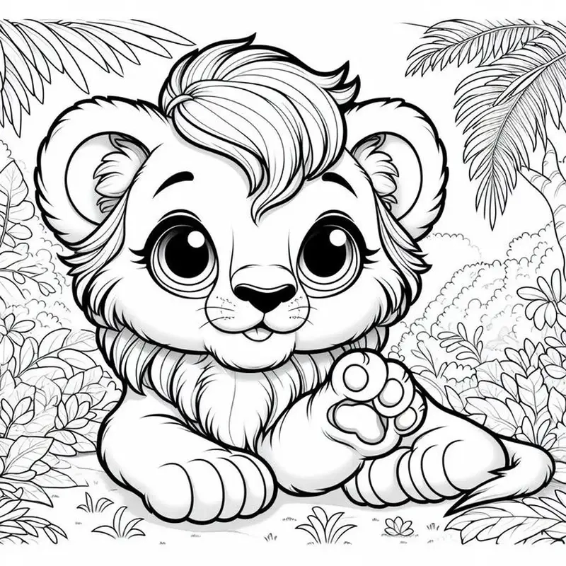 Bé yêu thích tô màu con sư tử thỏa sức sáng tạo mỗi ngày