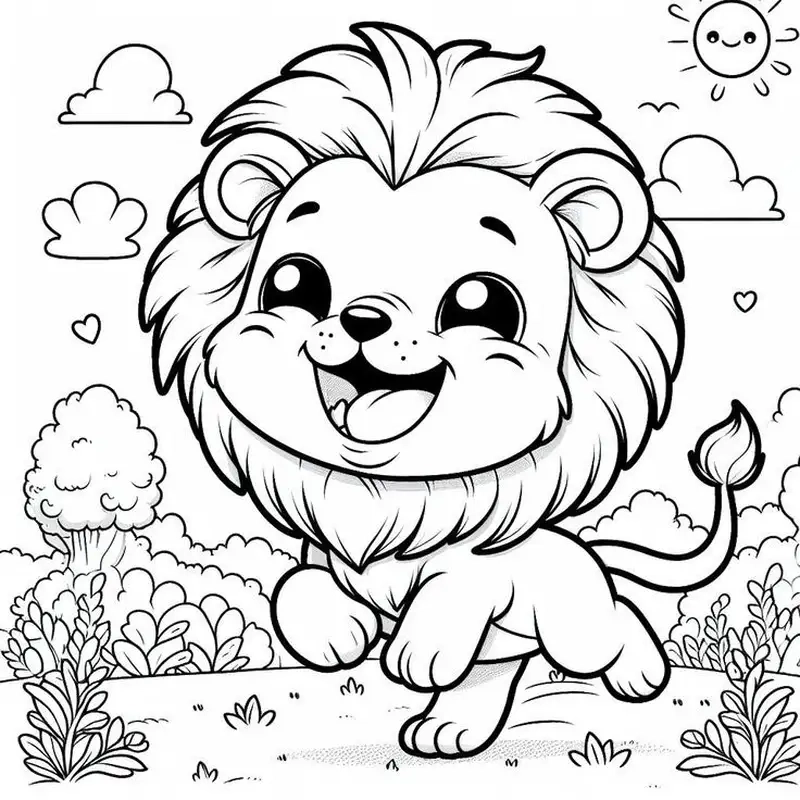 Khám phá tranh tô màu sư tử giúp bé phát triển sáng tạo