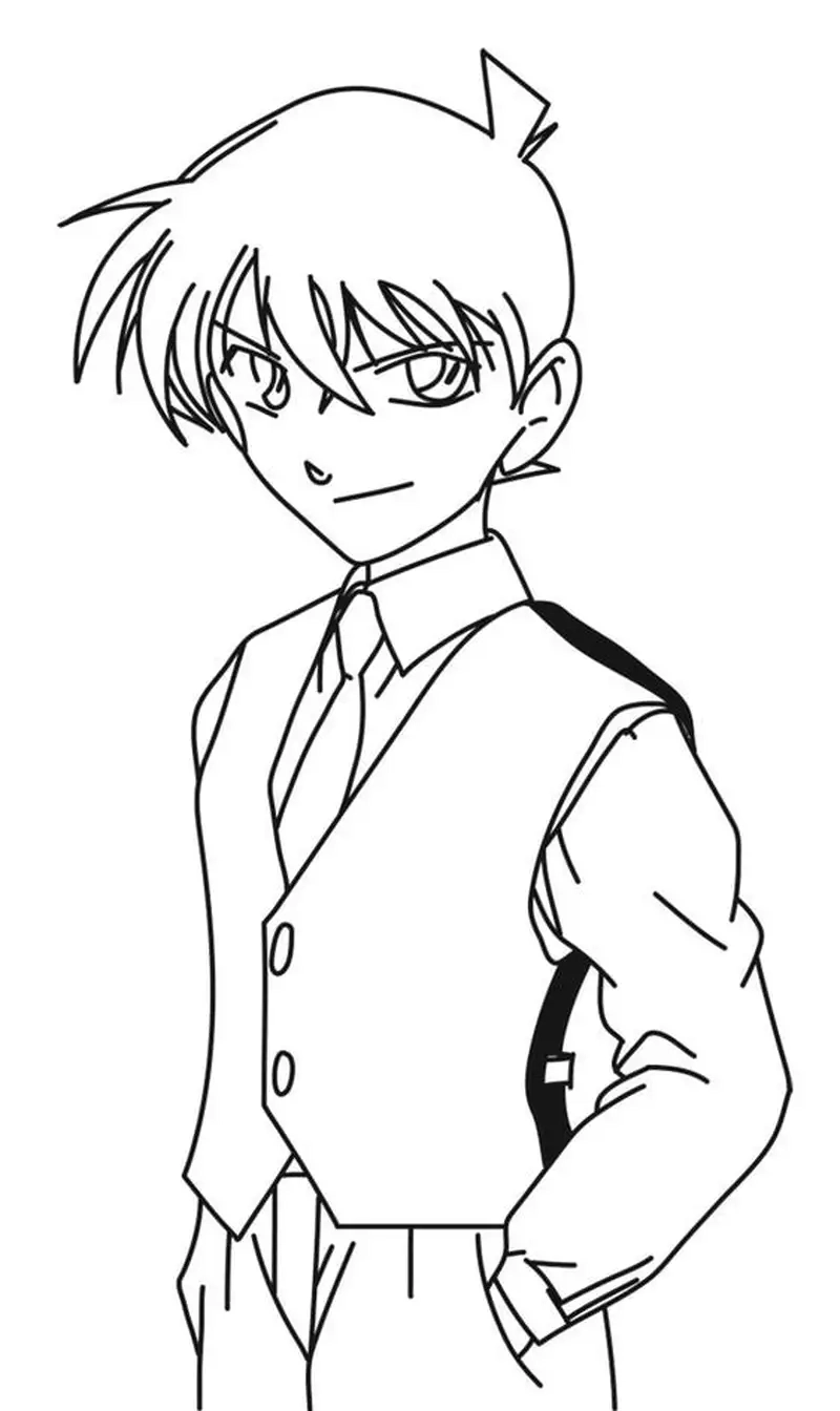 Sưu tầm Hình tô màu Conan sáng tạo cho trẻ em