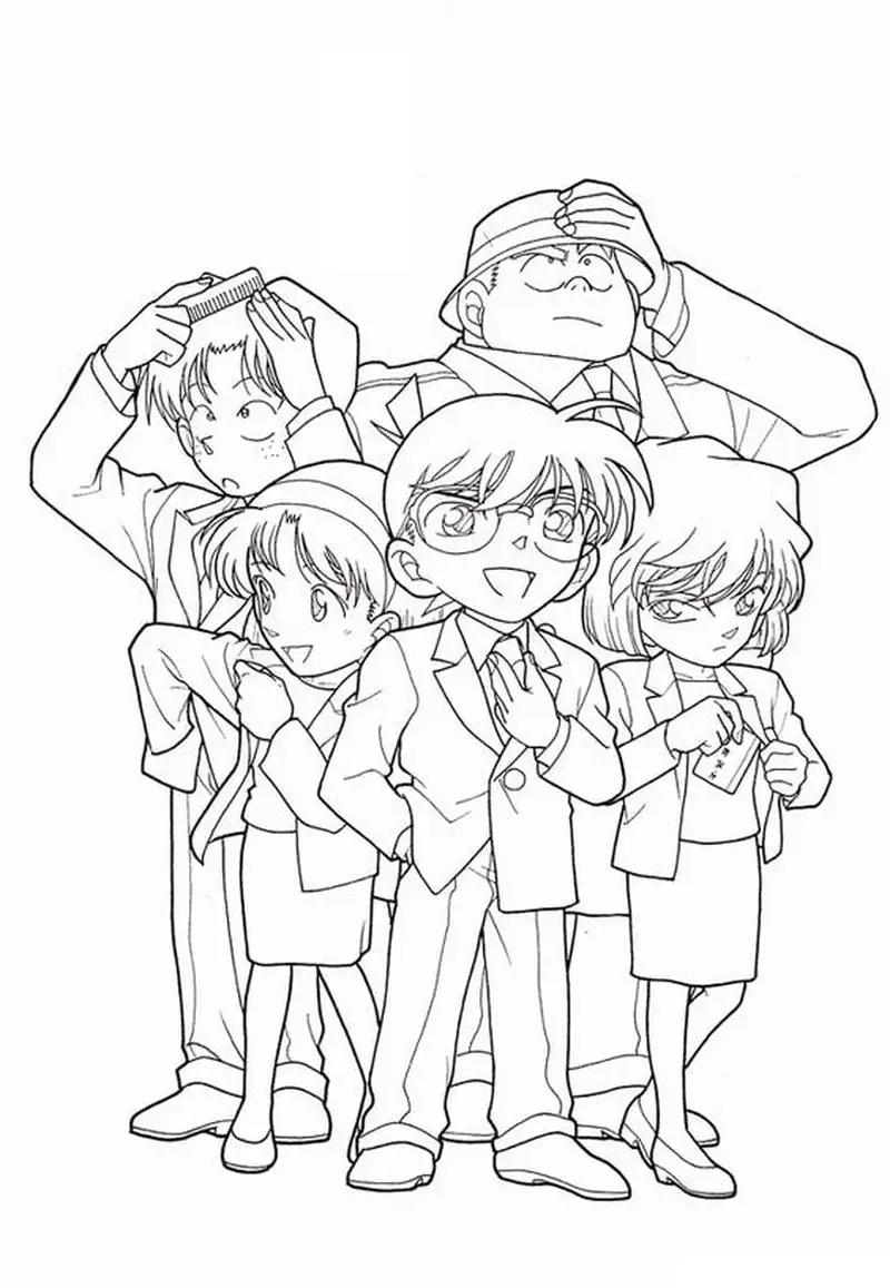 Khám phá Tranh tô màu Anime Conan đầy màu sắc