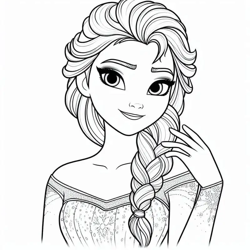 Thể hiện sự dễ thương trong tranh tô màu Elsa dễ thương