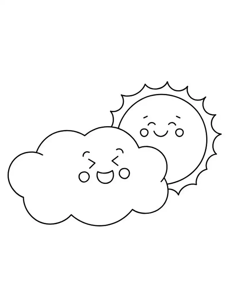 Cùng bé sáng tạo với tranh tô màu đám mây dễ thương