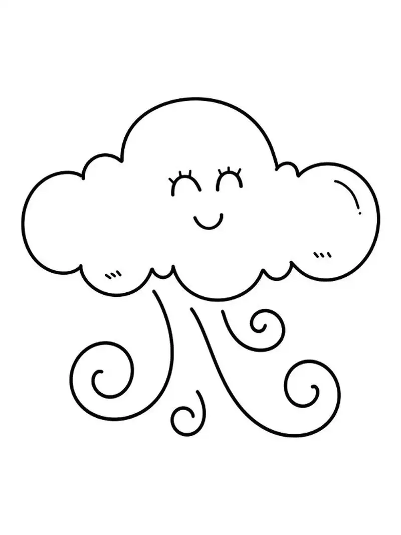 Bé tập làm họa sĩ với tranh tô màu đám mây cho bé 2 tuổi