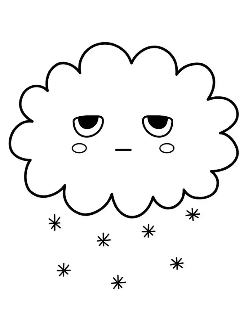 Thế giới ngọt ngào qua tranh tô màu đám mây dễ thương