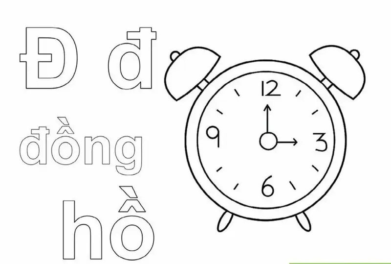 Tranh tô màu đồng hồ báo thức là như thế nào