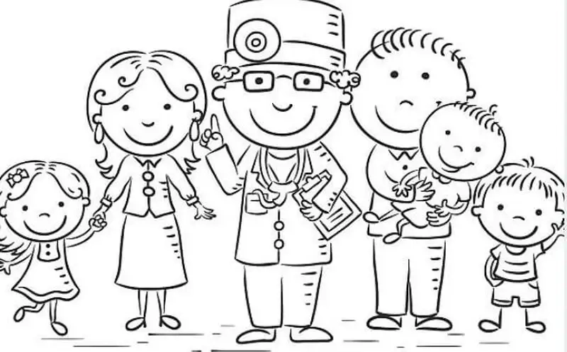 Vui chơi với tranh tô màu bác sĩ khám bệnh sáng tạo không giới hạn