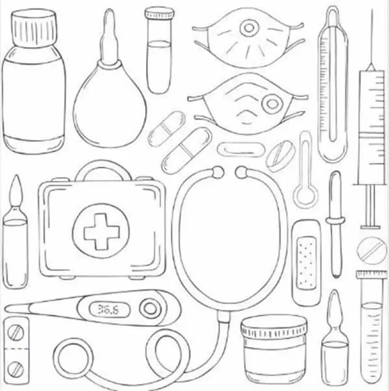 Bé khám phá nghề y qua tranh tô màu bác sĩ cho bé vui học