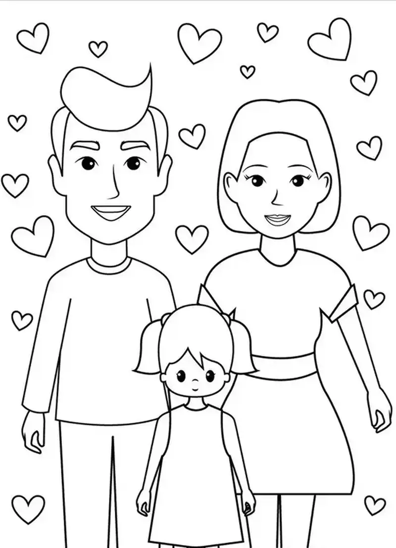 Tranh tô màu gia đình là như thế nào?