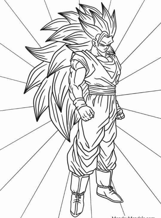 Cùng bé tô sắc với hình tô màu goku đầy cảm hứng và sáng tạo