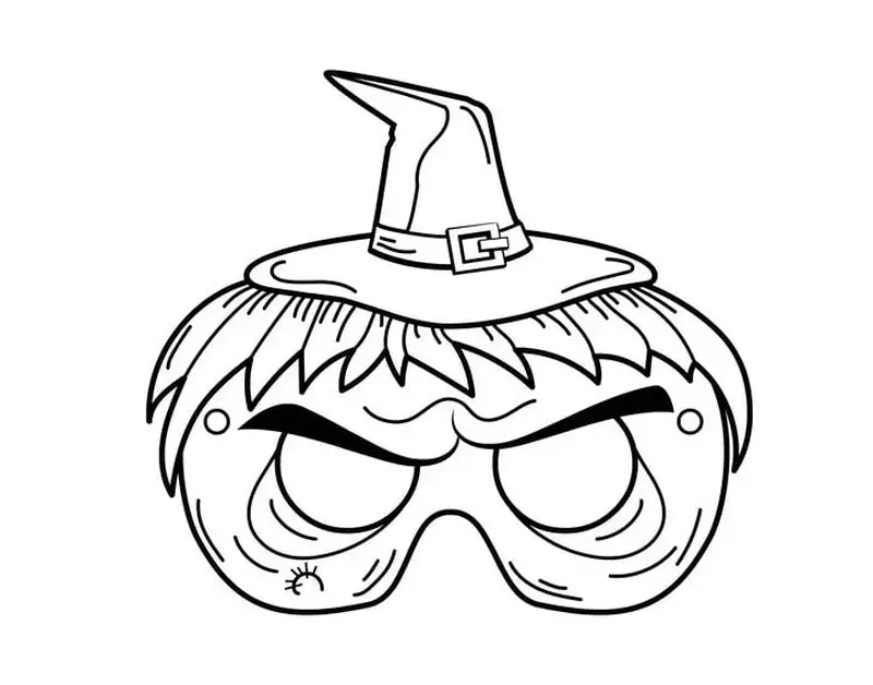 Thử thách sáng tạo với mặt nạ halloween cho bé tô màu