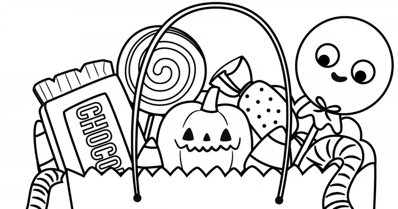 Bé gái mê mẩn với tô màu halloween cute