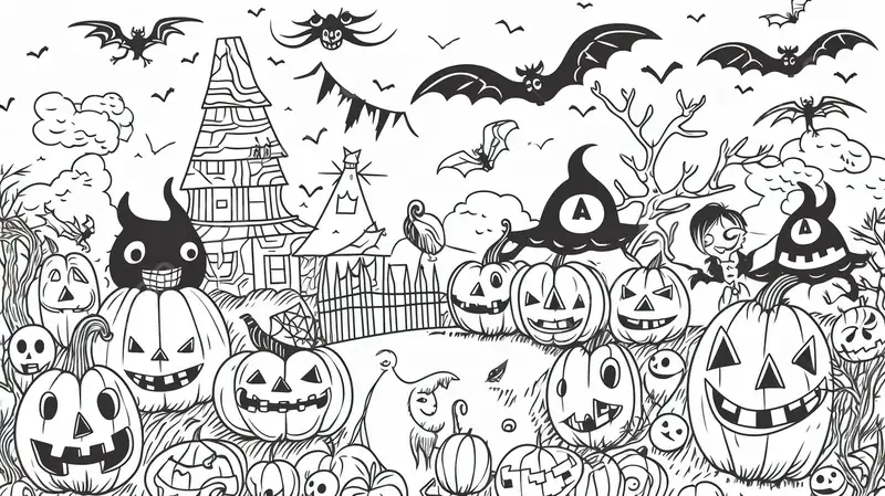 Phát triển trí tưởng tượng với tô màu tranh halloween