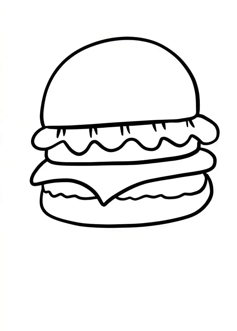 Tranh tô màu hamburger là như thế nào