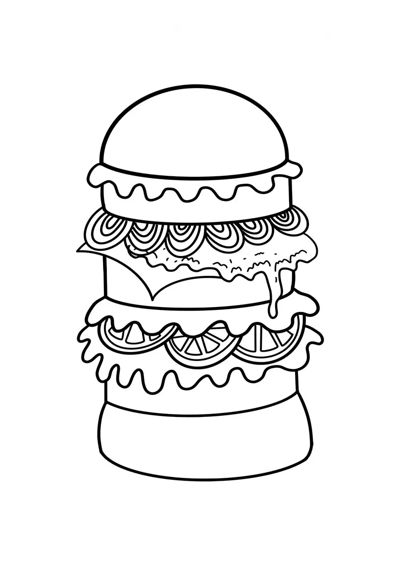 Học cách vẽ tranh hamburger đơn giản và đẹp mắt