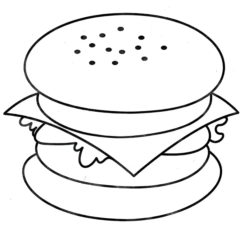 Khám phá tranh tô màu hamburger sáng tạo cho trẻ em và người lớn