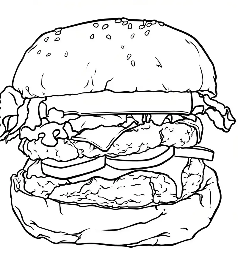 Thỏa sức tô màu hamburger với ý tưởng thú vị