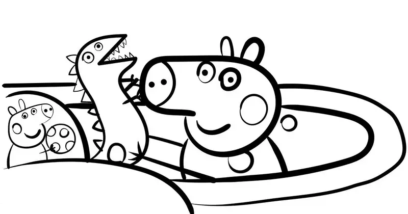 Tô màu hấp dẫn với tranh tô màu Peppa Pig cho bé