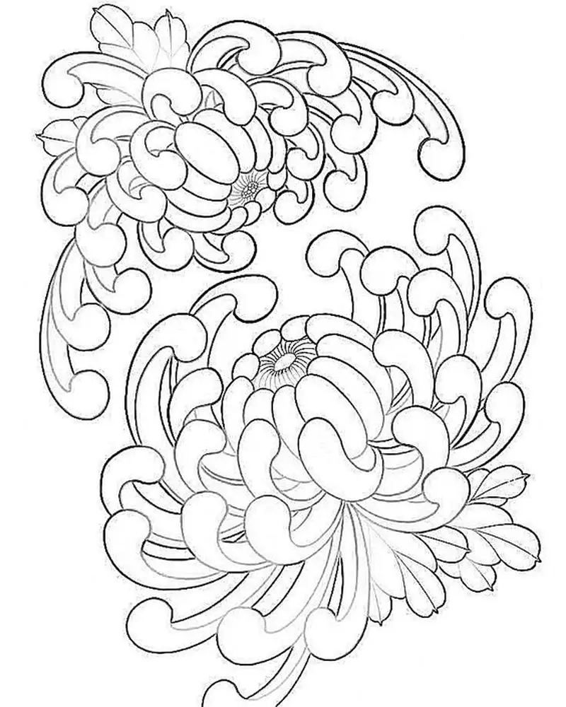 Thỏa sức sáng tạo với tranh tô màu cành hoa cúc dễ vẽ