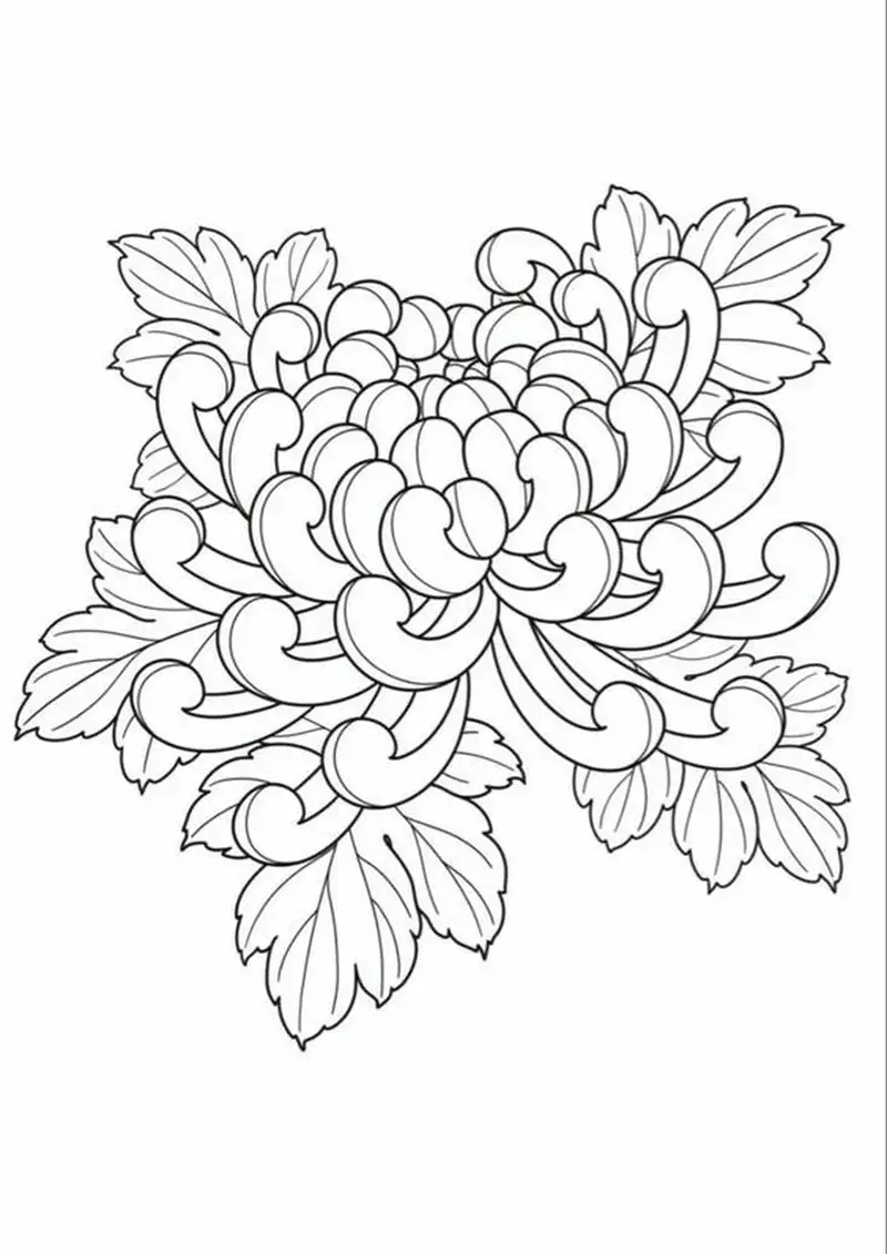 Chào năm mới với tranh tô màu hoa cúc đón Tết rực rỡ