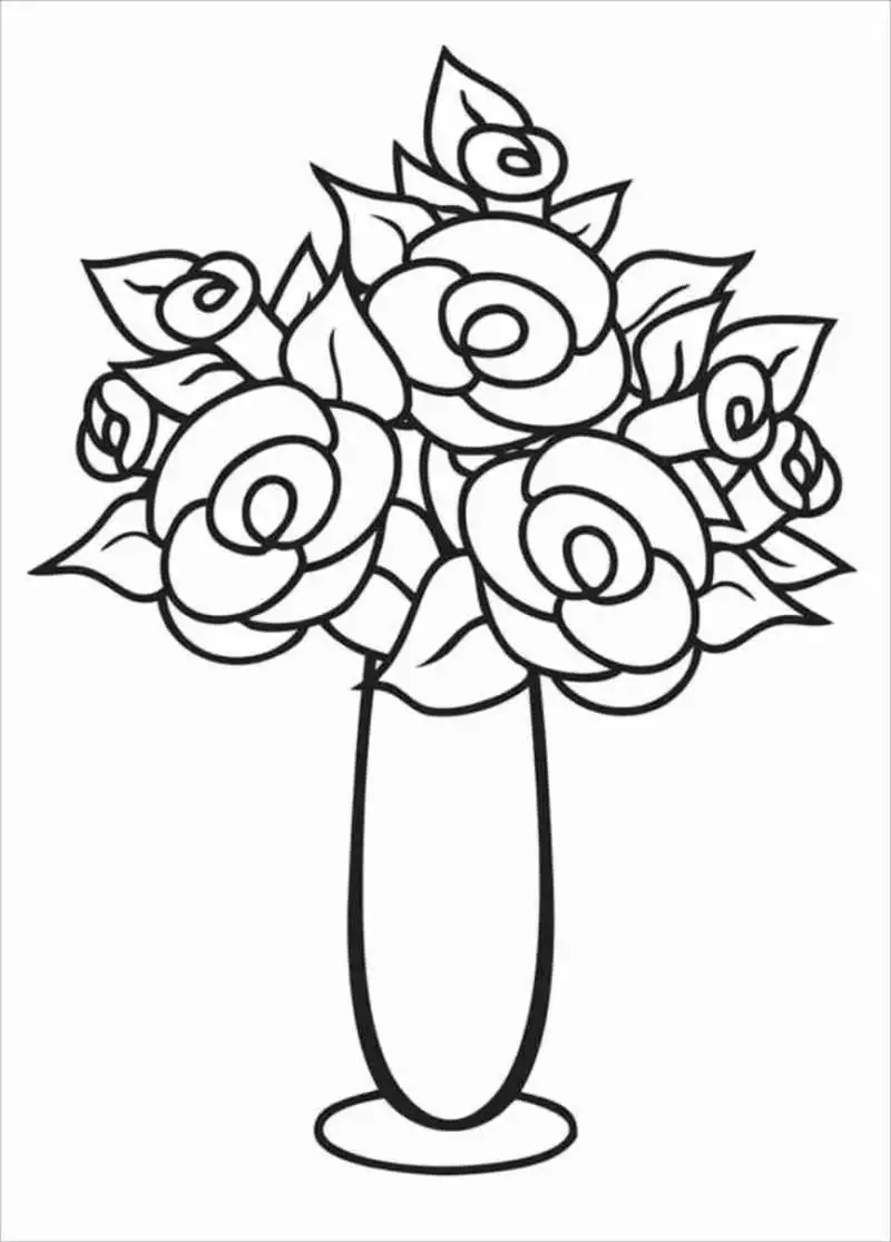 Khám phá tranh tô màu hoa hồng cho bé sáng tạo