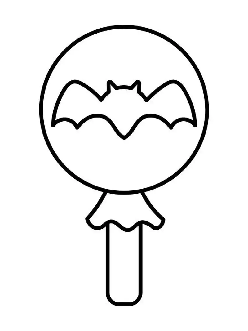 Tải ngay in tranh tô màu kẹo mút dễ thương cho bé