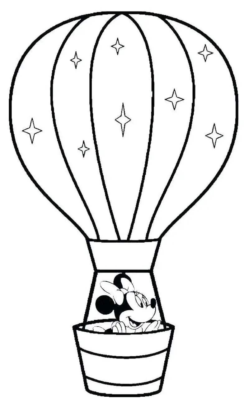 Bắt đầu tô màu khinh khí cầu ngay thôi nào