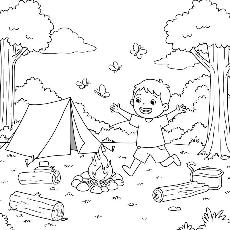 Tranh tô màu lều trại là như thế nào