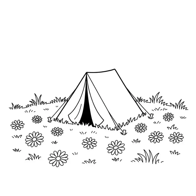 Khơi gợi ý tưởng từ tranh tô màu cắm trại vui nhộn
