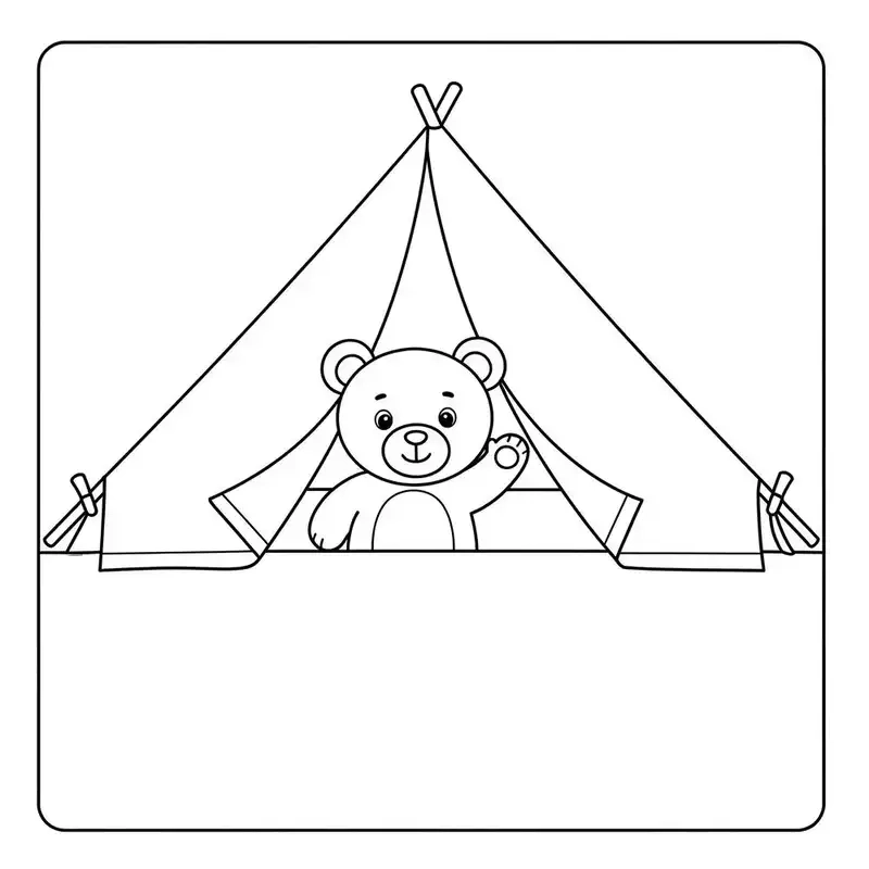 Tô tranh nhanh với tranh tô màu lều trại online tiện ích