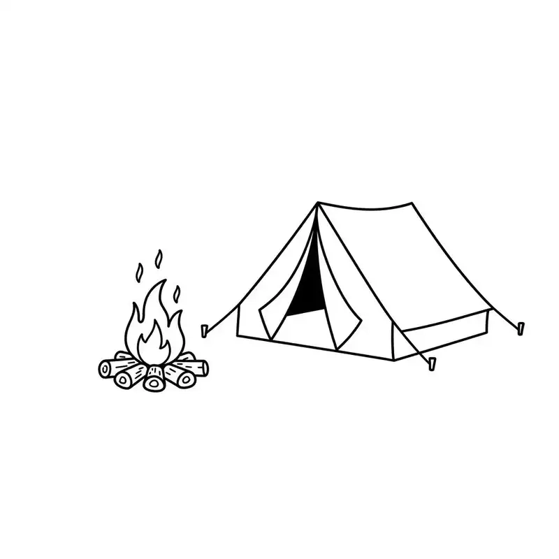 Bé khám phá cùng tranh tô màu lều trại trẻ em hấp dẫn