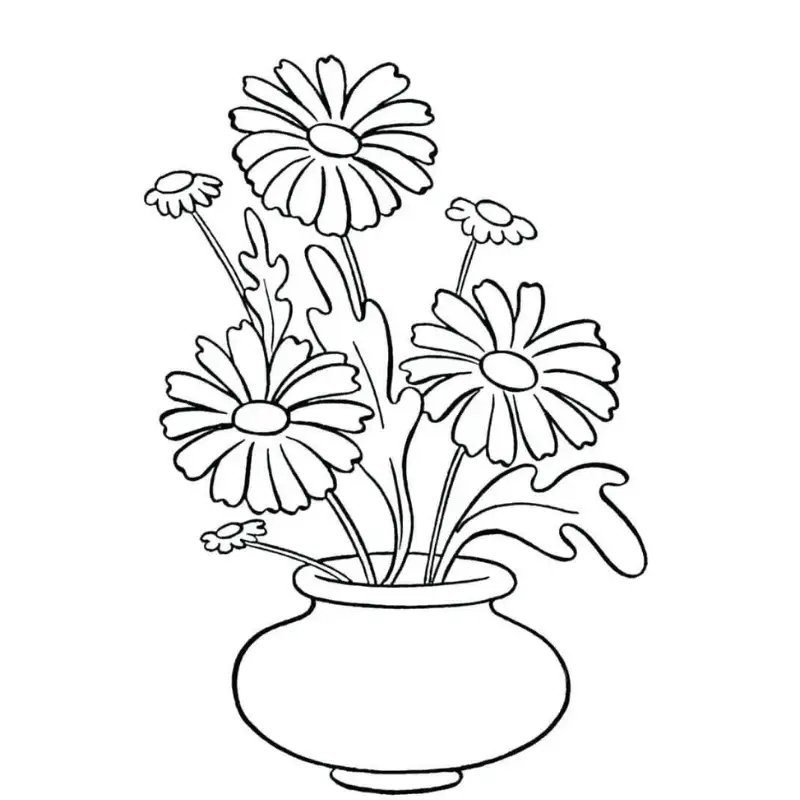 Tranh tô màu lọ hoa là như thế nào
