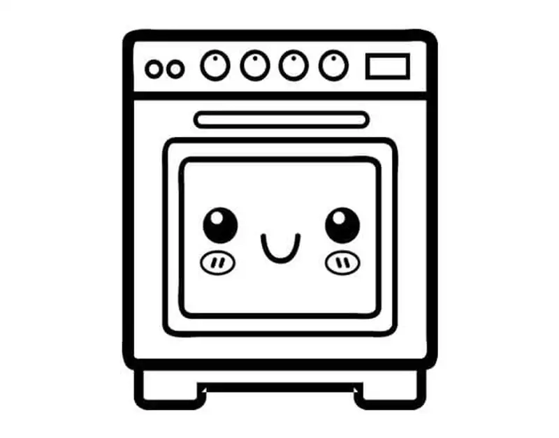 Thỏa sức sáng tạo với lò vi sóng màu hồng trong tranh tô màu