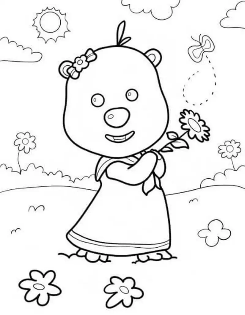 Khám phá tranh tô màu Loopy cho bé đầy màu sắc và dễ thương