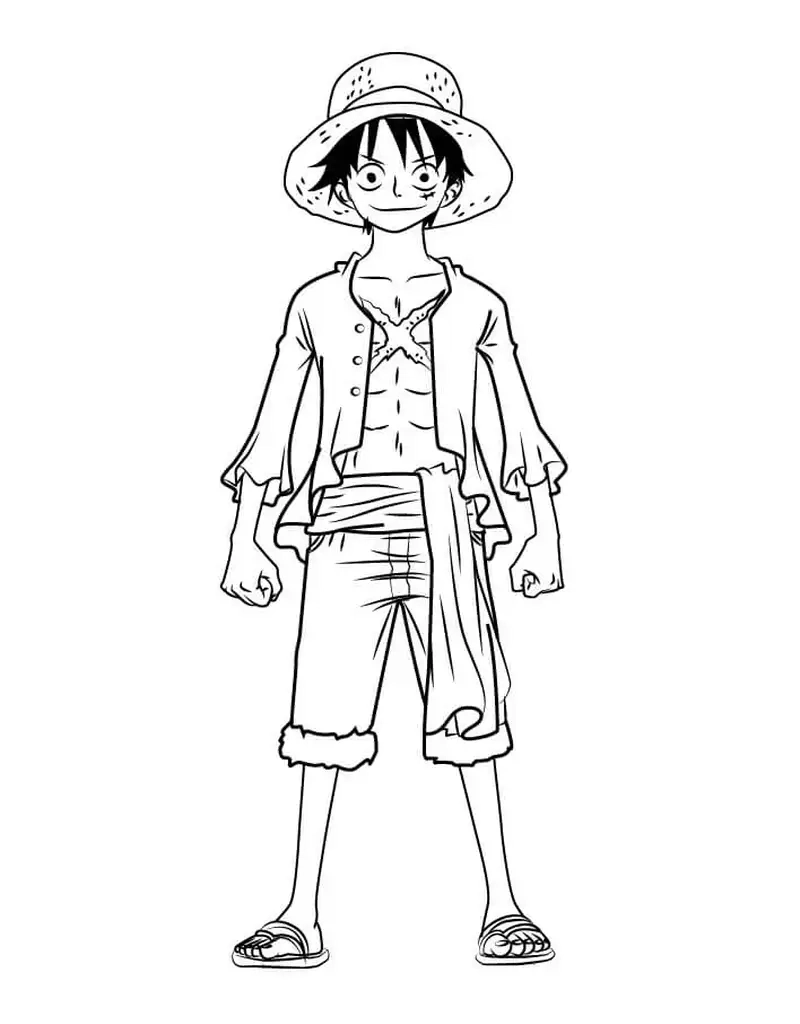 Thể hiện tài năng hội họa với tranh tô màu one piece luffy gear 5