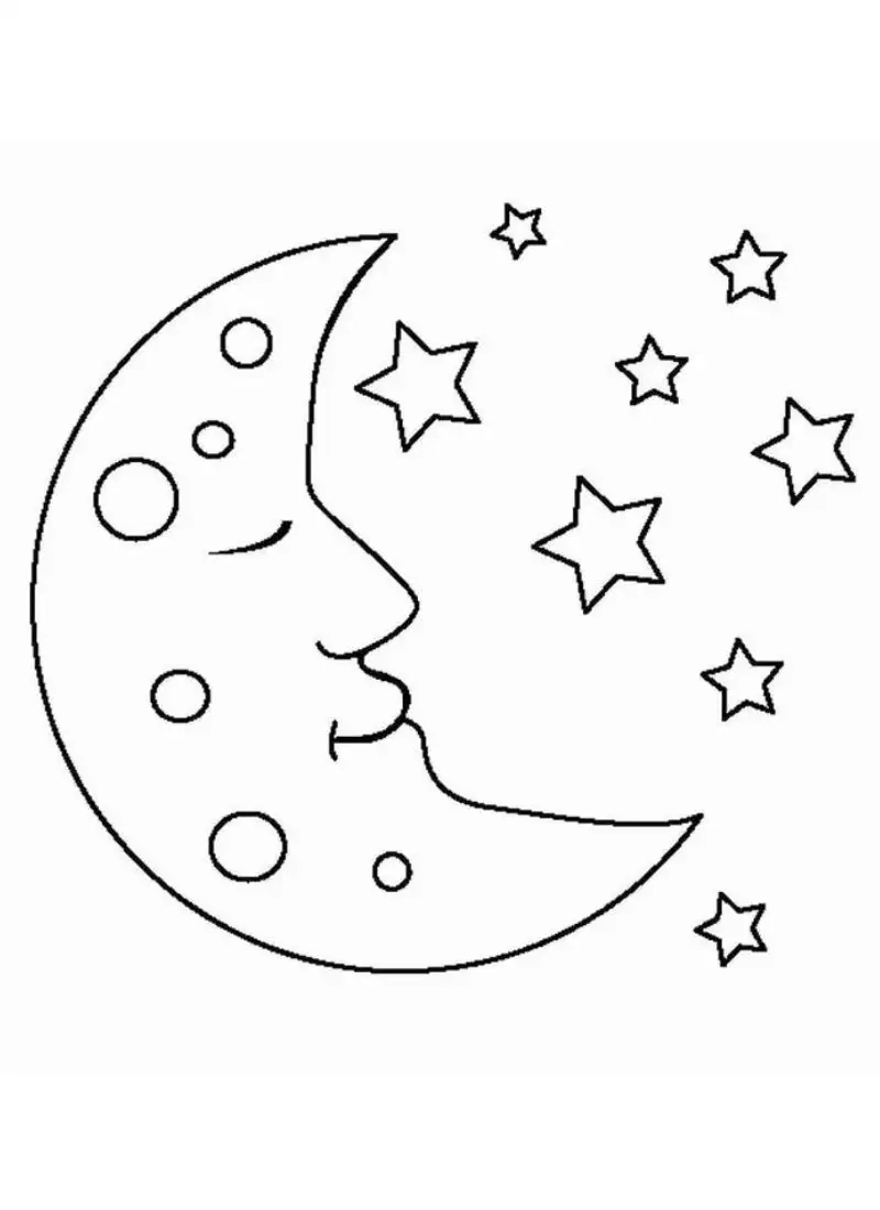 Khơi dậy trí tưởng tượng với tranh tô màu mặt trăng cho bé 3 tuổi