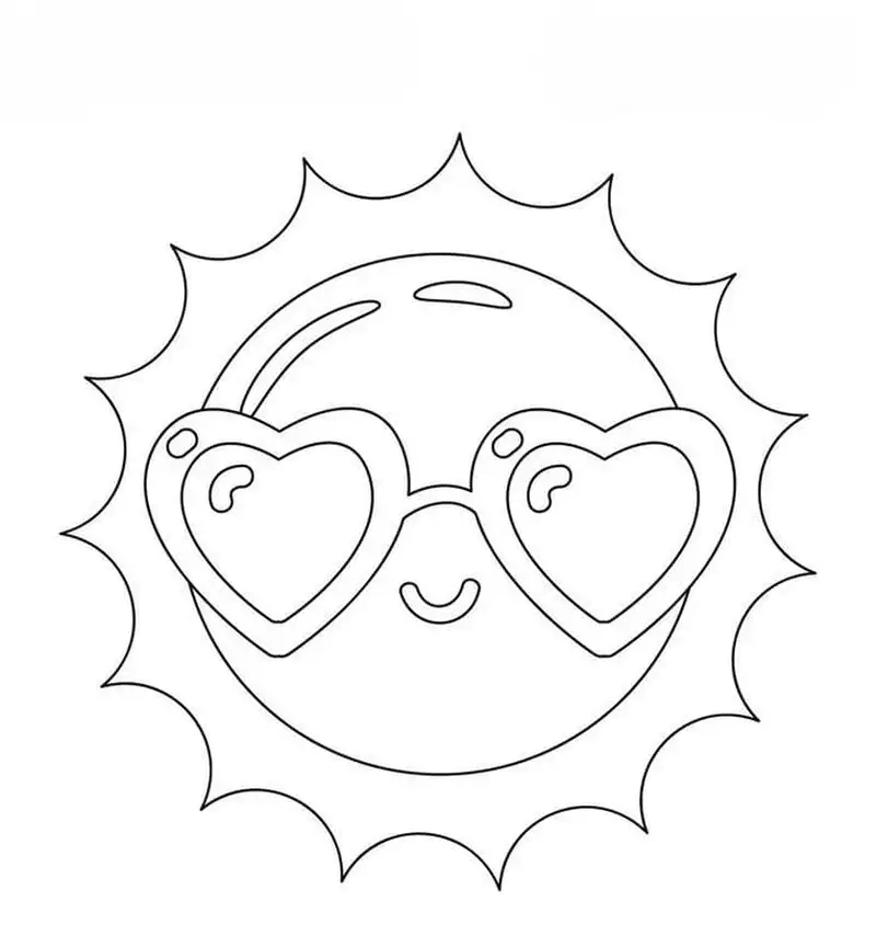 Tranh tô màu mặt trời đơn giản giúp bé dễ dàng tập tô