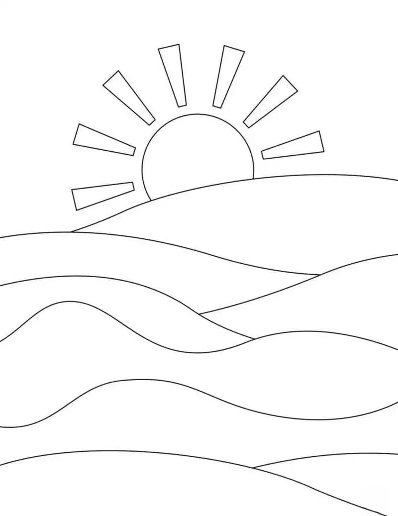 Tranh tô màu mặt trời hoạt hình khiến giờ học tô thêm sinh động