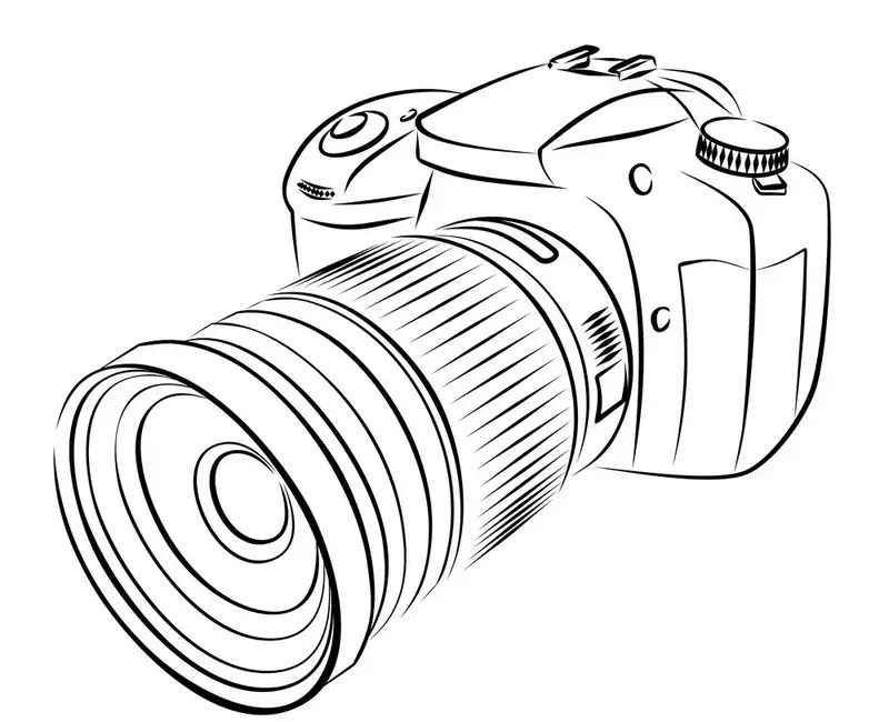 Tranh tô màu máy ảnh cho bé vui nhộn giúp trẻ sáng tạo
